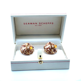 Seaman Schepps Citrine Shell Earrings