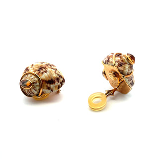 Seaman Schepps Citrine Shell Earrings
