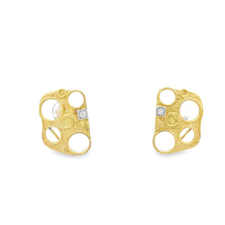 Marco Borghesi: Day/Night Blue Chalcedony Earrings