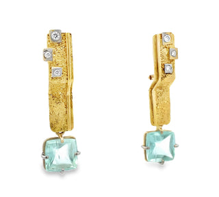 Marco Borghesi: 18K Day/Night Aquamarine Earrings