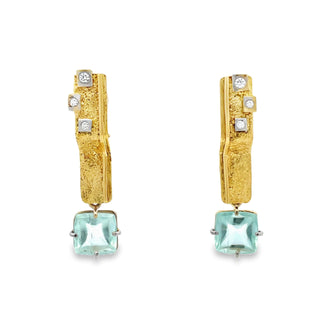 Marco Borghesi: 18K Day/Night Aquamarine Earrings