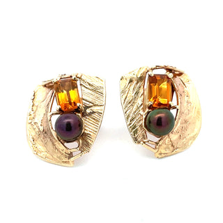 Glenda Arentzen: 14K, Citrine Pearl Earrings