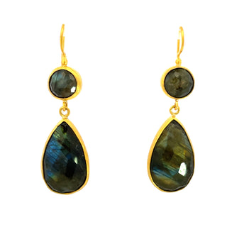 Stephanie Albertson Ladradorite Drop Earrings22K
