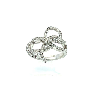 SimonG: Diamond Forget-Me-Knot Bow Ring