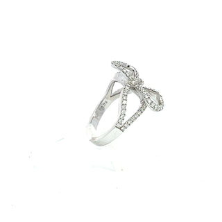 SimonG: Diamond Forget-Me-Knot Bow Ring