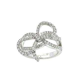 SimonG: Diamond Forget-Me-Knot Bow Ring