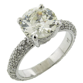 2.18 Carat Center Diamond Engagement Ring Set
