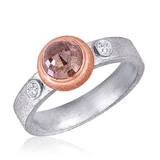 Salt-and-Pepper Rose Cut Diamond Ring