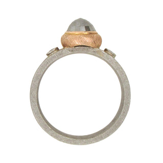 Salt-and-Pepper Rose Cut Diamond Ring