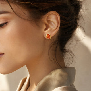 Margoni Studio: Spessartite Garnet Earring Studs