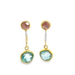 Margoni Studio: Morganite and Aquamarine Earrings