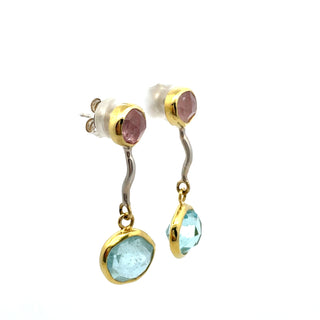 Margoni Studio: Morganite and Aquamarine Earrings