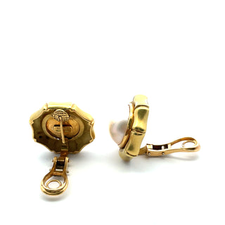 Tiffany 18K Mabe Pearl Earrings
