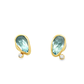 Margonia Studio: Aquamarine Stud Earrings