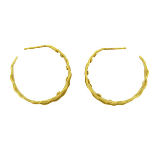 Barbara Heinrich: Diamond Leaf Hoop Earrings
