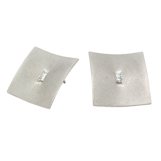 Platinum 'Sail' Earrings