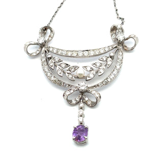 Edwardian Diamond Swag Necklace