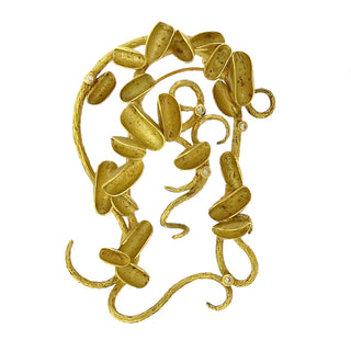 18K VTrellis Brooch