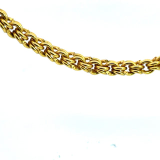 Lucie Heskett-Brem: 20K Gold Long Handwoven Chain