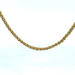 Lucie Heskett-Brem: 20K Gold Long Handwoven Chain