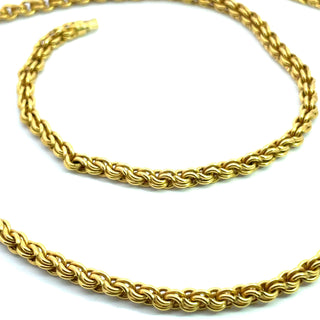 Lucie Heskett-Brem: 20K Gold Long Handwoven Chain