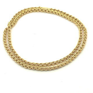 Lucie Heskett-Brem: 20K Gold Long Handwoven Chain