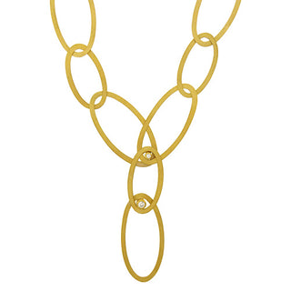 18K Gold Oval Link Necklace