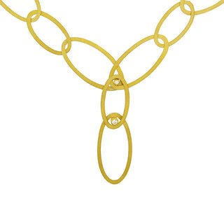 18K Gold Oval Link Necklace