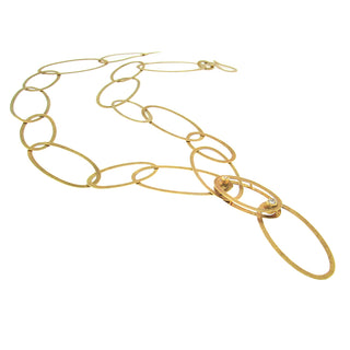 18K Gold Oval Link Necklace