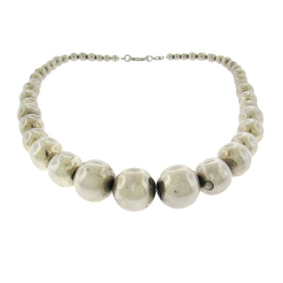Tiffany & Co Graduated Sterling Bead Necklace