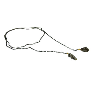 Clare Ullman: Rose-Cut Diamond Bead Necklace Lariat