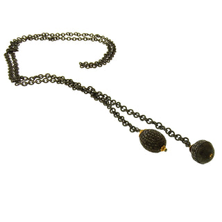 Clare Ullman: Diamond Bead Lariat Necklace