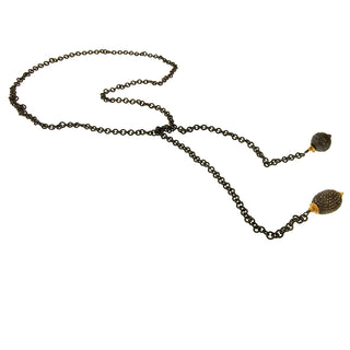 Clare Ullman: Diamond Bead Lariat Necklace