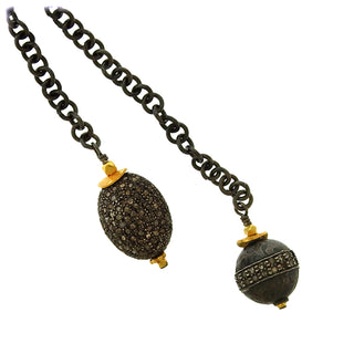 Clare Ullman: Diamond Bead Lariat Necklace