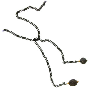 Clare Ullman: Diamond Bead Lariat Necklace