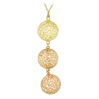 Baiyang Qiu: Golden Spheres Necklace
