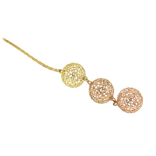 Baiyang Qiu: Golden Spheres Necklace