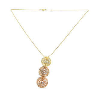 Baiyang Qiu: Golden Spheres Necklace