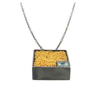 Arata Fuchi: 24K Gold Granulated Pendant Necklace