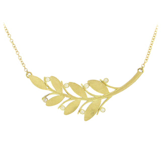 Alishan: Petite Leaf Pendant Necklace