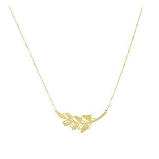 Alishan: Petite Leaf Pendant Necklace