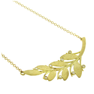 Alishan: Petite Leaf Pendant Necklace