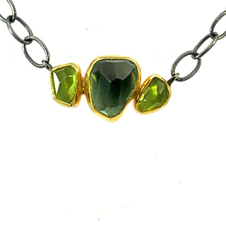 Margoni Studio: Peridot Green Amethyst Necklace