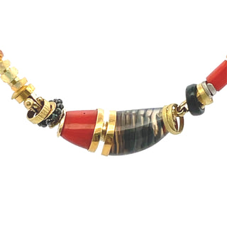Michael Boyd: Carved Coral Beaded Necklace