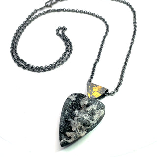 Atelier Zobel: Reversible Hematite Heart Pendant