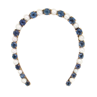 Estate Pearl and Sapphire Horseshoe Brooch