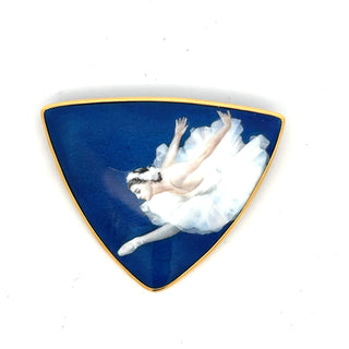 Larissa Podgoretz: 'The Swan' Brooch/Pendant