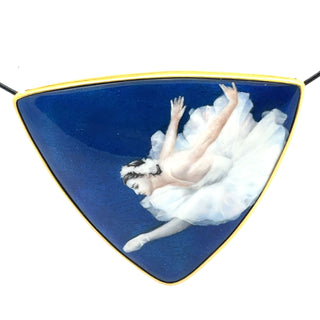 Larissa Podgoretz: 'The Swan' Brooch/Pendant