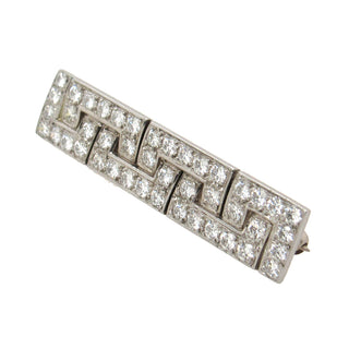 Diamond Deco Style Brooch