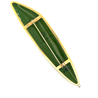 Larissa Podgoretz: 'White Feather' Enamel Brooch